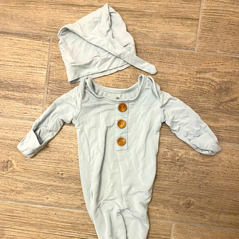 Caden Lane gown & beanie